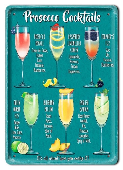 COCKTAIL WÓDKA PLAKAT METALOWY SZYLD RETRO #07421