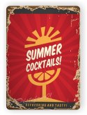 COCKTAILS METALOWY SZYLD OBRAZEK PLAKAT #04346