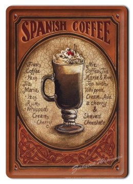 COFFEE KAWA METALOWY SZYLD OBRAZEK VINTAGE #02685