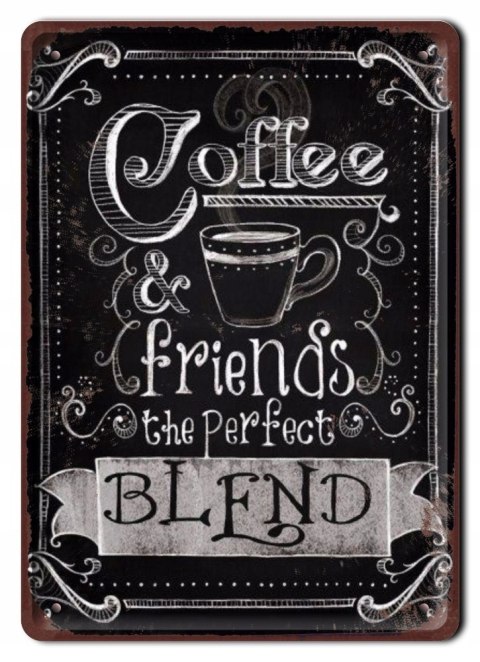 COFFEE KAWA PLAKAT METALOWY SZYLD RETRO #07920