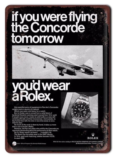 CONCORDE METALOWY SZYLD VINTAGE RETRO #08173