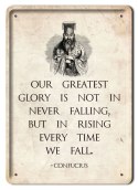 CONFUCIUS METALOWY SZYLD PLAKAT RETRO #08674