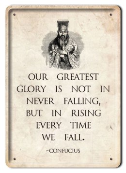 CONFUCIUS METALOWY SZYLD PLAKAT RETRO #08674
