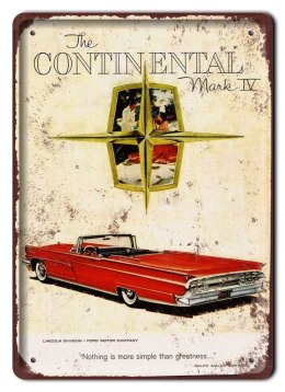 CONTINENTAL PLAKAT METALOWY SZYLD RETRO #11062