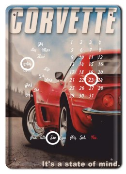 CORVETTE KALENDARZ METALOWY SZYLD RETRO #06475