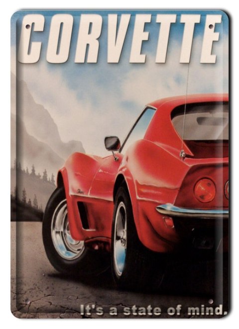 CORVETTE METALOWY SZYLD PLAKAT RETRO #00478