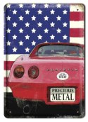 CORVETTE METALOWY SZYLD VINTAGE RETRO #00179