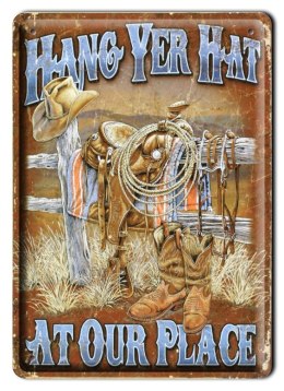 COUNTRY METALOWY SZYLD PLAKAT VINTAGE RETRO #00286
