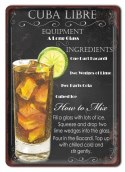 CUBA LIBRE DRINK METALOWY SZYLD PLAKAT RETRO #07827