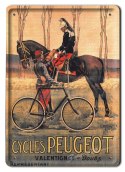 CYCLES PEUGEOT METALOWY SZYLD PLAKAT RETRO #02069