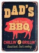 DADS BARBECUE METALOWY SZYLD PLAKAT RETRO #08094