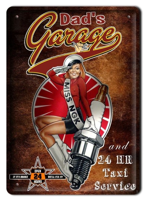 DADS GARAŻ METALOWY SZYLD PLAKAT RETRO #07551