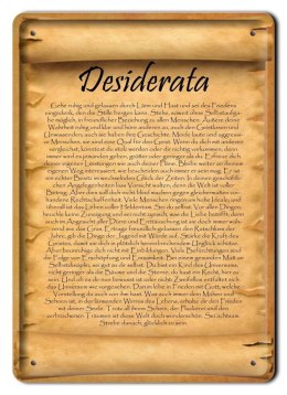 DEZYDERATA PLAKAT METALOWY SZYLD RETRO #20123