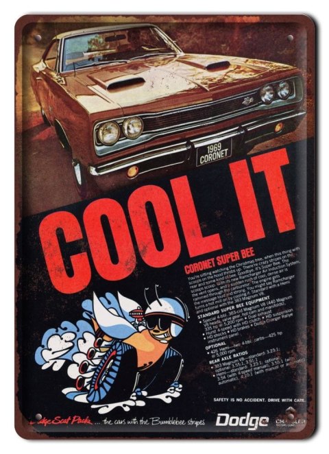 DODGE CORONET METALOWY SZYLD PLAKAT RETRO #05376