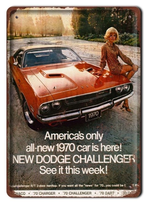DODGE PLAKAT METALOWY SZYLD RETRO #05341