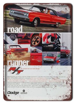 DODGE R/T METALOWY SZYLD PLAKAT RETRO #05400