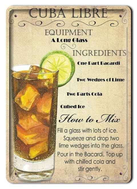 DRINK PLAKAT METALOWY SZYLD TABLICZKA RETRO #11777