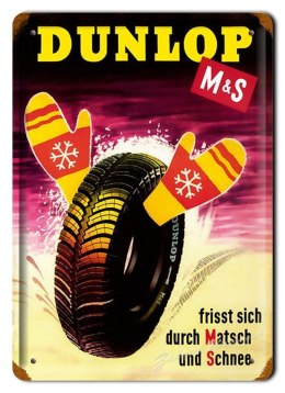 DUNLOP METALOWY SZYLD PLAKAT VINTAGE RETRO #01355