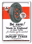 DUNLOP PLAKAT METALOWY SZYLD TABLICZKA RETRO #07977