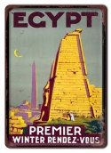 EGIPT METALOWY SZYLD OBRAZEK VINTAGE RETRO #09540