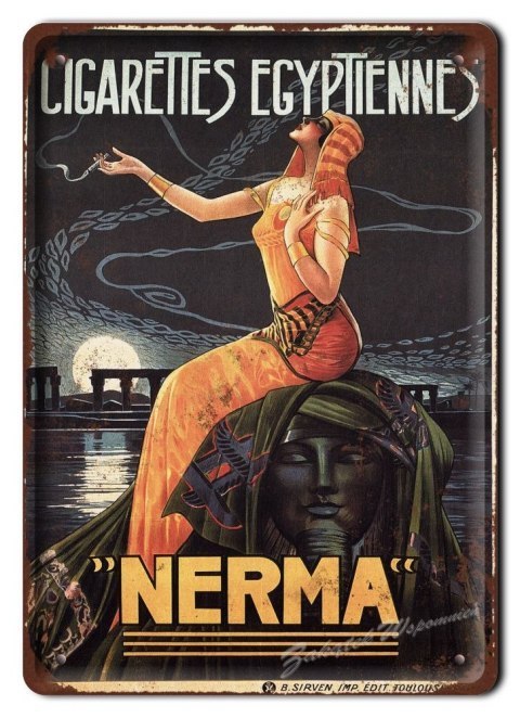 EGIPT METALOWY SZYLD PLAKAT VINTAGE RETRO #06253