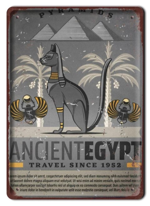 EGIPT PLAKAT METALOWY SZYLD OBRAZEK RETRO #20242