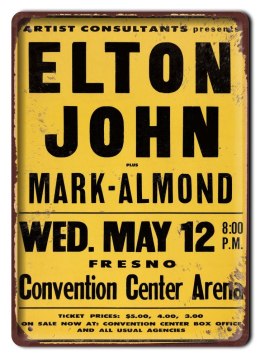 ELTON JOHN PLAKAT METALOWY SZYLD RETRO VINTAGE #12091