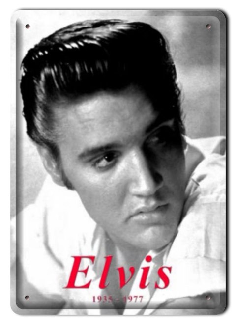 ELVIS METALOWY SZYLD PLAKAT VINTAGE RETRO #00530