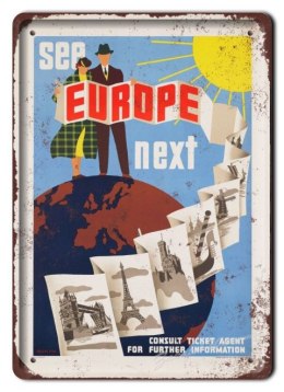 EUROPA METALOWY SZYLD PLAKAT OBRAZEK RETRO #06162