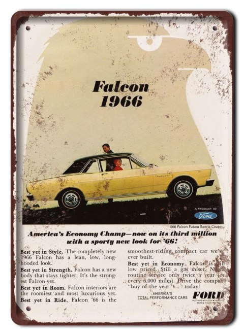 FALCON GARAŻ PLAKAT METALOWY SZYLD RETRO #11298