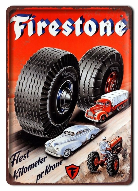 FIRESTONE METALOWY SZYLD VINTAGE RETRO #07644