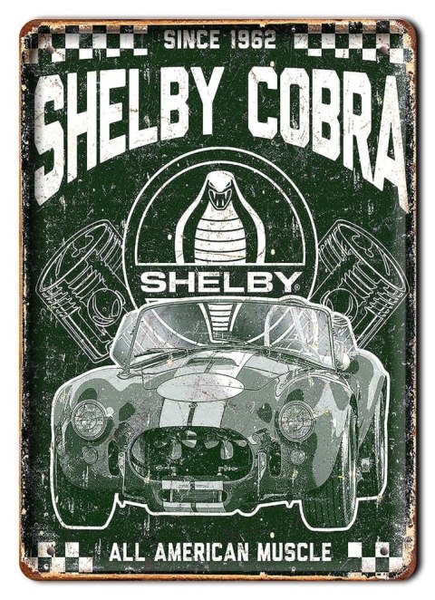 GARAGE COBRA METALOWY SZYLD PLAKAT RETRO #07279