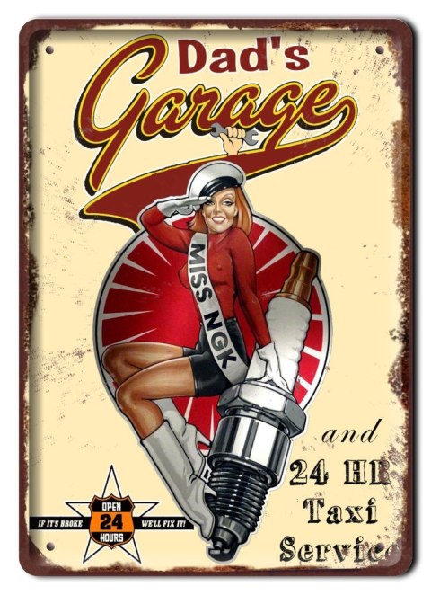 GARAGE METALOWY SZYLD PLAKAT OBRAZEK RETRO #07207