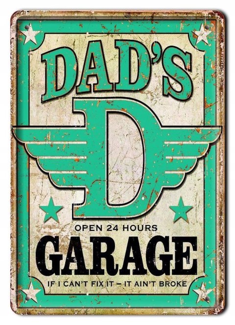 GARAGE METALOWY SZYLD PLAKAT VINTAGE RETRO #07672