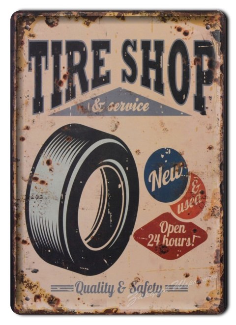 GARAŻ METALOWY SZYLD OBRAZEK VINTAGE RETRO #03079