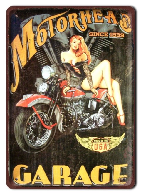 GARAŻ PLAKAT METALOWY SZYLD RETRO #11702