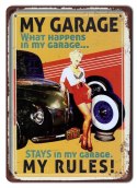 GARAŻ PLAKAT METALOWY SZYLD TABLICZKA RETRO#11625