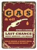 GAS AUTO GARAŻ METALOWY SZYLD PLAKAT RETRO #07593