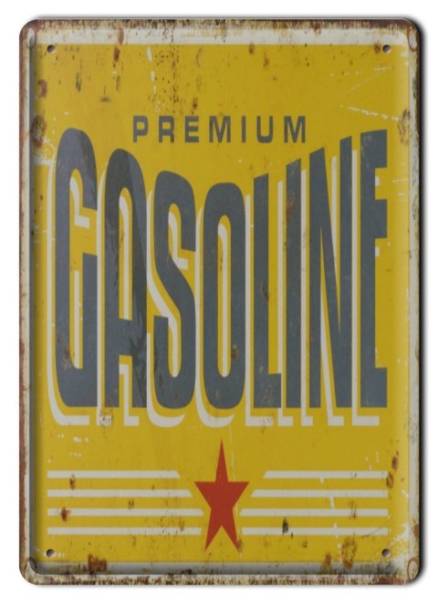 GASOLINE METALOWY SZYLD PLAKAT RETRO #00700