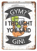 GIN DRINK METALOWY SZYLD PLAKAT VINTAGE RETRO #08422