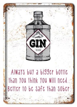 GIN METALOWY SZYLD PLAKAT VINTAGE RETRO #08510