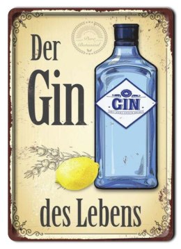 GIN PLAKAT METALOWY SZYLD OBRAZEK RETRO #20020