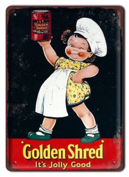 GOLDEN SHRED METALOWY SZYLD PLAKAT RETRO #08696