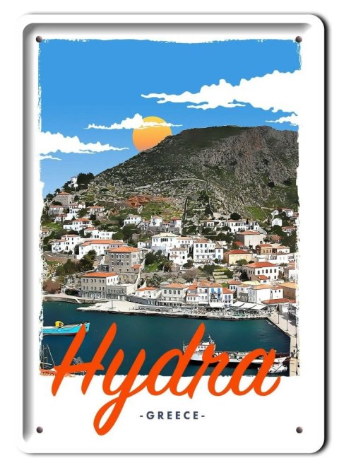 GRECJA PLAKAT METALOWY SZYLD OBRAZEK RETRO #20426