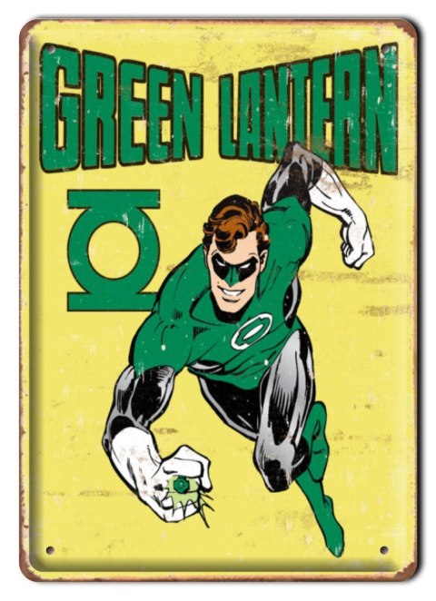 GREEN LANTERN METALOWY SZYLD PLAKAT RETRO #00458