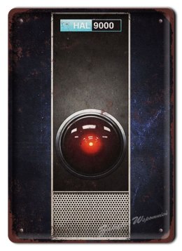 HAL 9000 METALOWY SZYLD VINTAGE RETRO #05509
