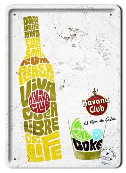 HAVANA DRINK METALOWY SZYLD PLAKAT RETRO #07442