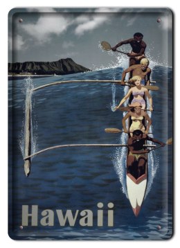 HAWAJE METALOWY SZYLD PLAKAT RETRO VINTAGE #10810