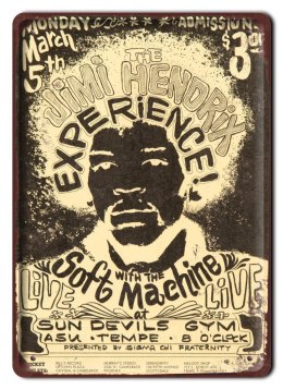 HENDRIX PLAKAT METALOWY SZYLD RETRO VINTAGE #12101