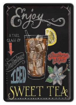 HERBATA PLAKAT METALOWY SZYLD RETRO #08107